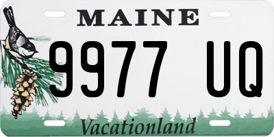 ME license plate 9977UQ