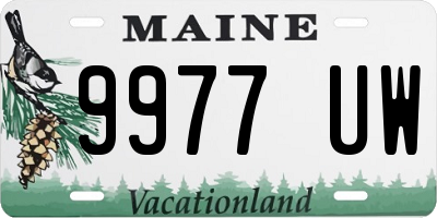 ME license plate 9977UW