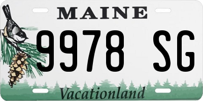 ME license plate 9978SG