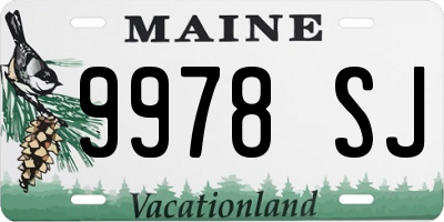ME license plate 9978SJ