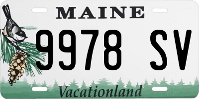 ME license plate 9978SV