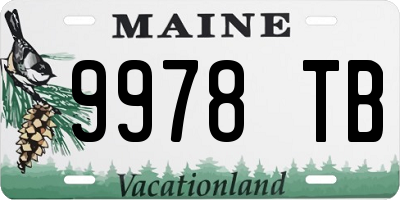 ME license plate 9978TB