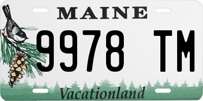 ME license plate 9978TM