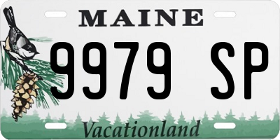 ME license plate 9979SP
