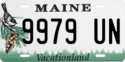 ME license plate 9979UN