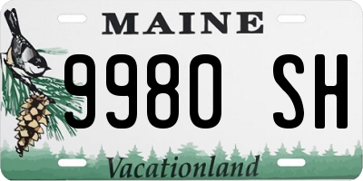 ME license plate 9980SH