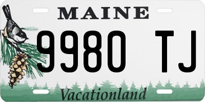 ME license plate 9980TJ