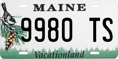 ME license plate 9980TS