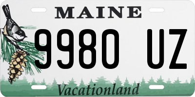 ME license plate 9980UZ