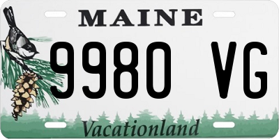 ME license plate 9980VG
