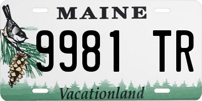 ME license plate 9981TR