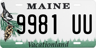 ME license plate 9981UU