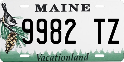 ME license plate 9982TZ