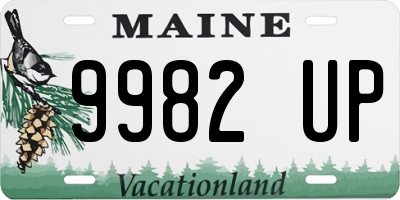 ME license plate 9982UP