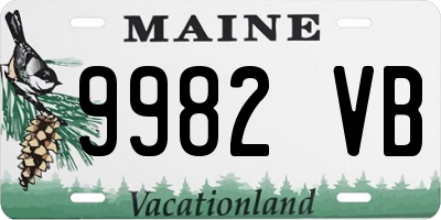 ME license plate 9982VB