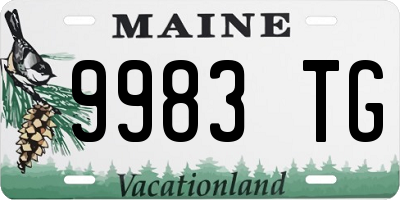 ME license plate 9983TG