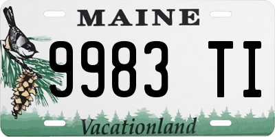 ME license plate 9983TI