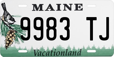 ME license plate 9983TJ