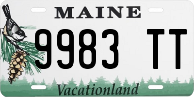 ME license plate 9983TT
