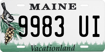 ME license plate 9983UI