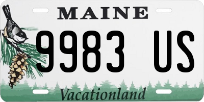 ME license plate 9983US