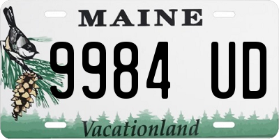 ME license plate 9984UD