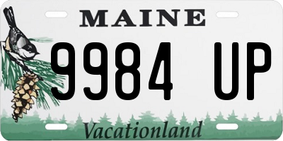 ME license plate 9984UP