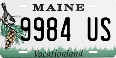 ME license plate 9984US