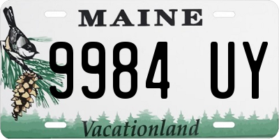 ME license plate 9984UY