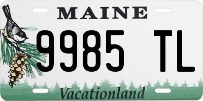 ME license plate 9985TL