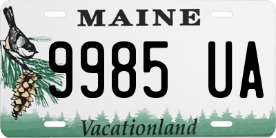 ME license plate 9985UA