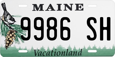 ME license plate 9986SH