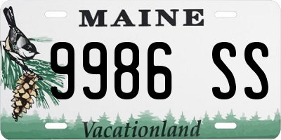 ME license plate 9986SS