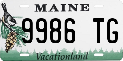 ME license plate 9986TG
