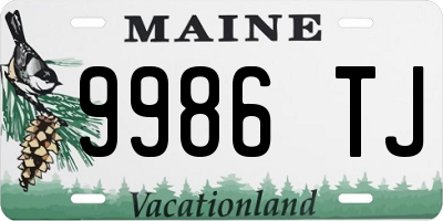 ME license plate 9986TJ