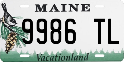 ME license plate 9986TL