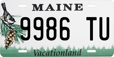 ME license plate 9986TU