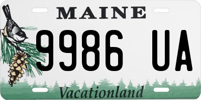 ME license plate 9986UA