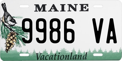 ME license plate 9986VA