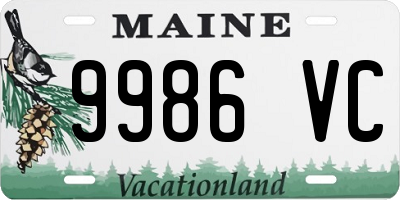 ME license plate 9986VC