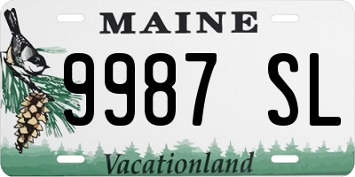 ME license plate 9987SL