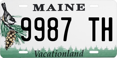 ME license plate 9987TH