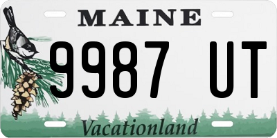 ME license plate 9987UT