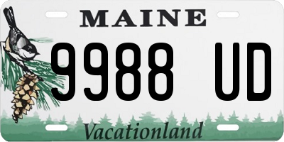 ME license plate 9988UD