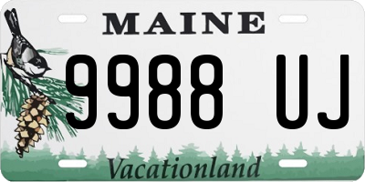 ME license plate 9988UJ