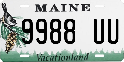 ME license plate 9988UU