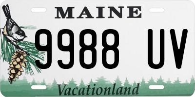 ME license plate 9988UV