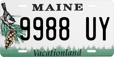 ME license plate 9988UY