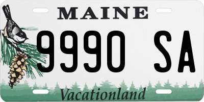 ME license plate 9990SA