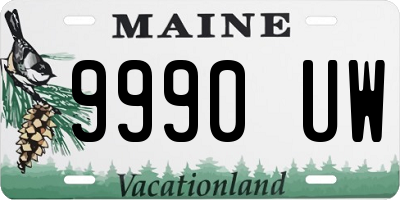 ME license plate 9990UW